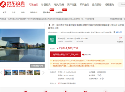 起拍價(jià)130億!知名地塊掛牌法拍,曾欲打造深圳最高樓