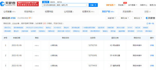 順豐關(guān)聯(lián)公司申請“小黑充電”商標(biāo)